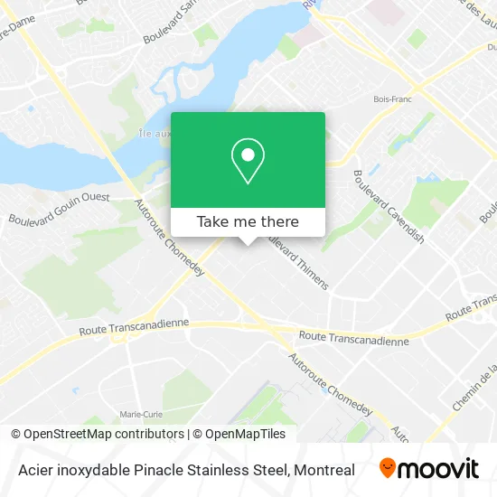 Acier inoxydable Pinacle Stainless Steel map