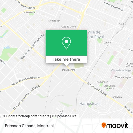 Ericsson Canada map