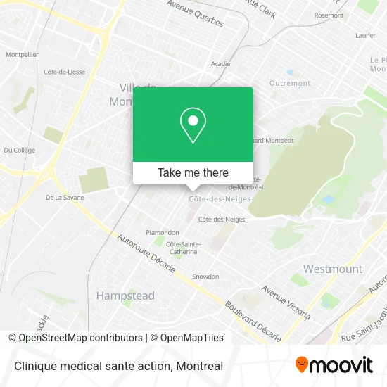Clinique medical sante action map