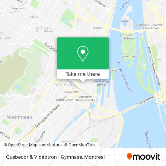 Quebecor & Vidéotron - Gymnase map