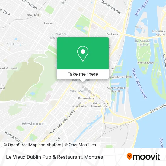 Le Vieux Dublin Pub & Restaurant map