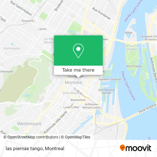 las piernas tango map