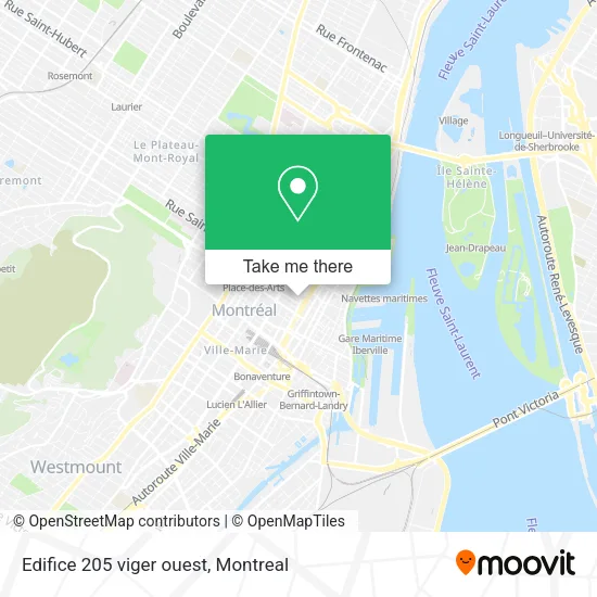Edifice 205 viger ouest map