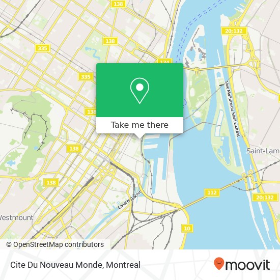 Cite Du Nouveau Monde map