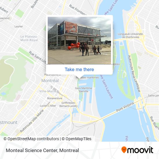 Monteal Science Center map