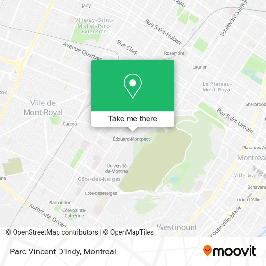 Parc Vincent D'Indy map