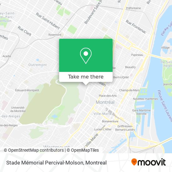 Stade Mémorial Percival-Molson map