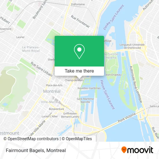 Fairmount Bagels map