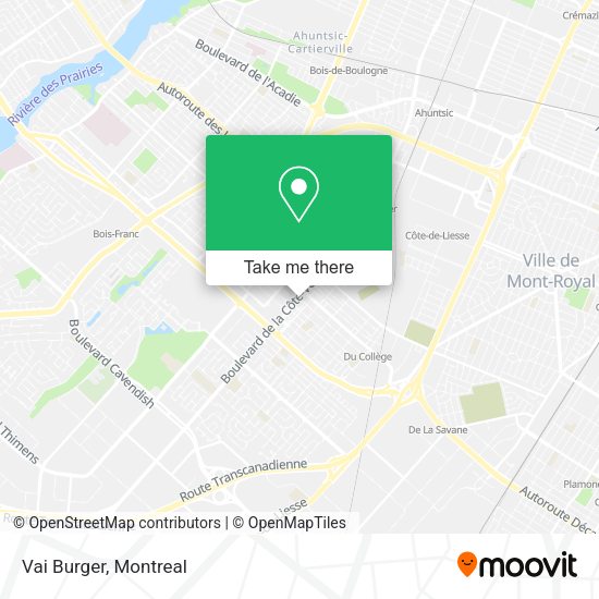 Vai Burger map
