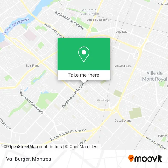 Vai Burger map