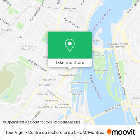 Tour Viger - Centre de recherche du CHUM map