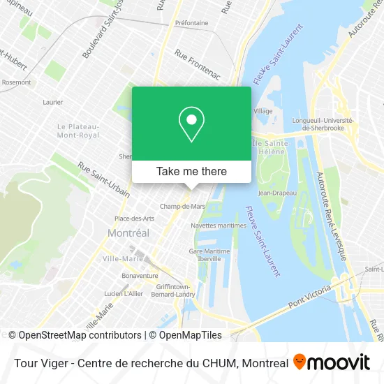 Tour Viger - Centre de recherche du CHUM map