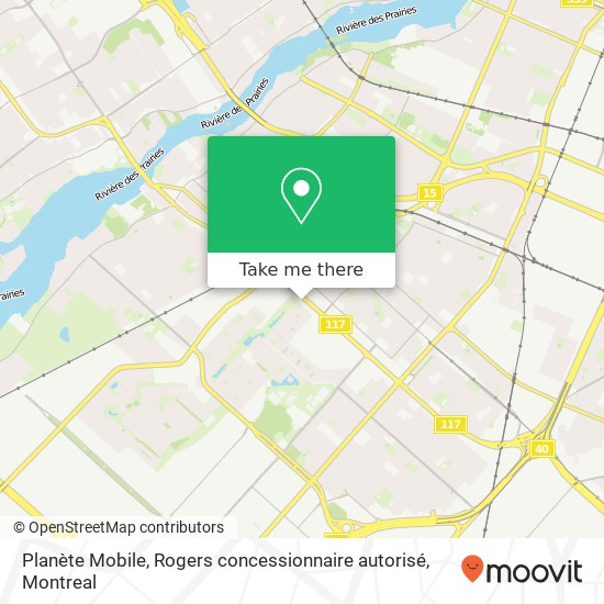 Planète Mobile, Rogers concessionnaire autorisé map