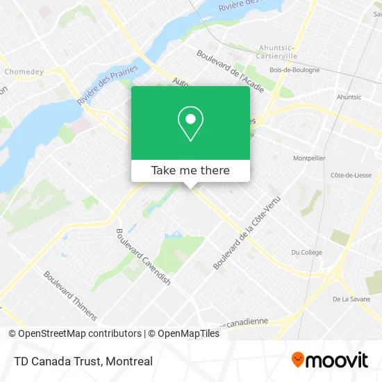 TD Canada Trust map