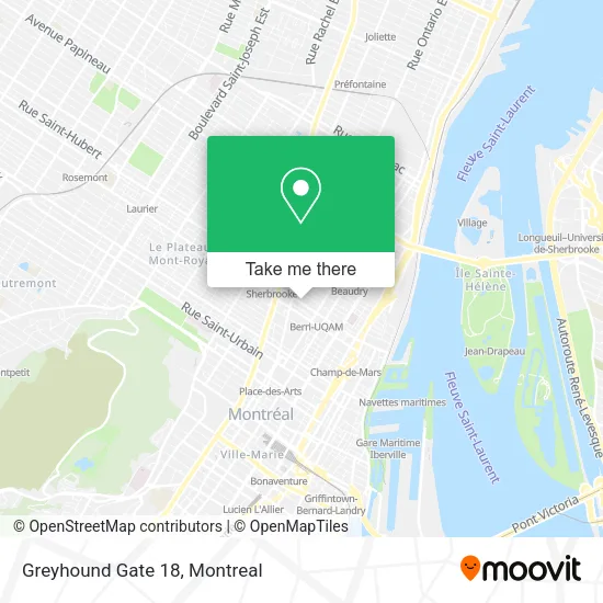 Greyhound Gate 18 map