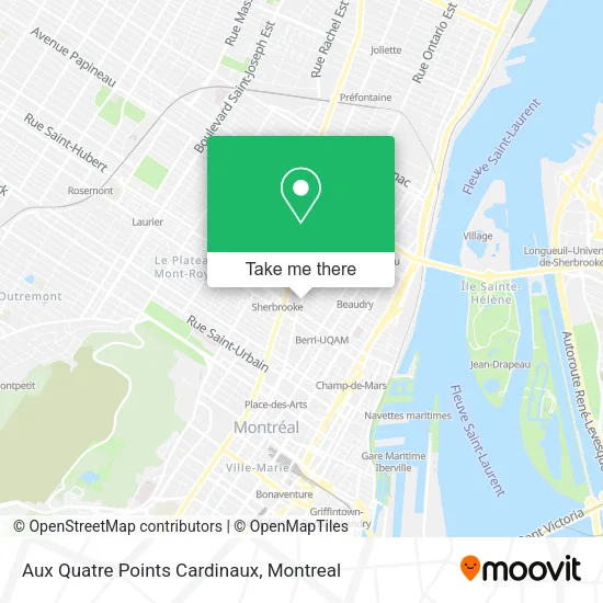 Aux Quatre Points Cardinaux map