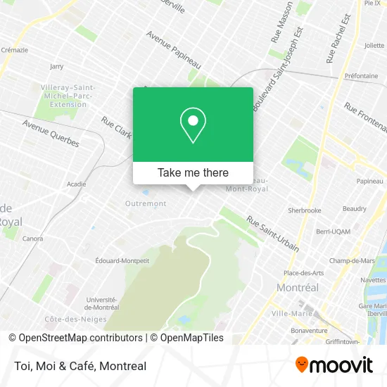 Toi, Moi & Café map