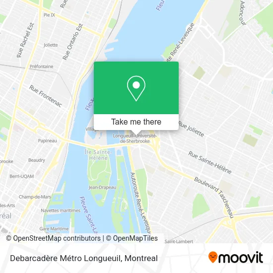 Debarcadère Métro Longueuil map
