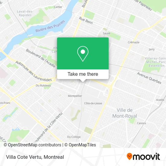 Villa Cote Vertu map