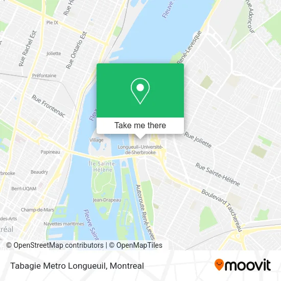 Tabagie Metro Longueuil map
