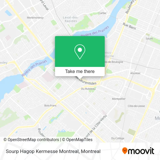Sourp Hagop Kermesse Montreal map