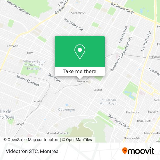 Vidéotron STC map