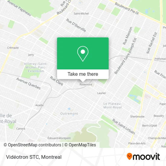 Vidéotron STC map