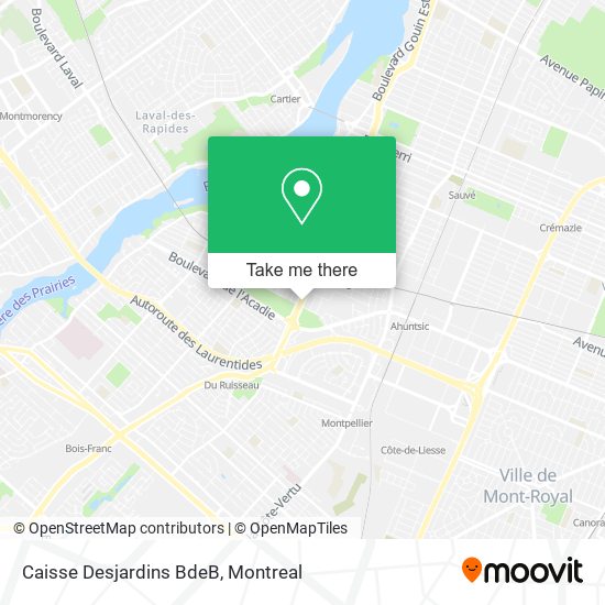 Caisse Desjardins BdeB map