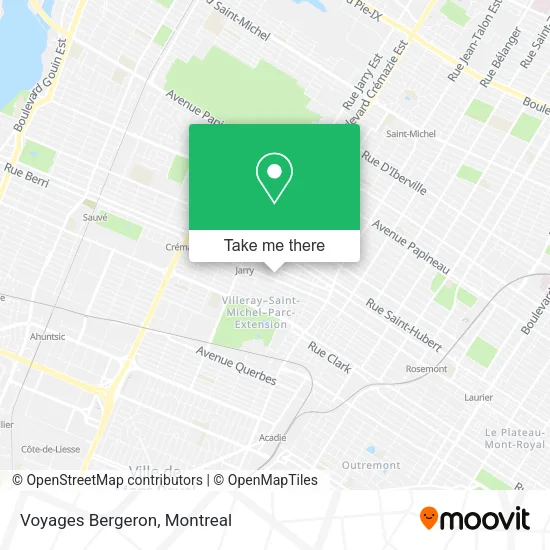 Voyages Bergeron map