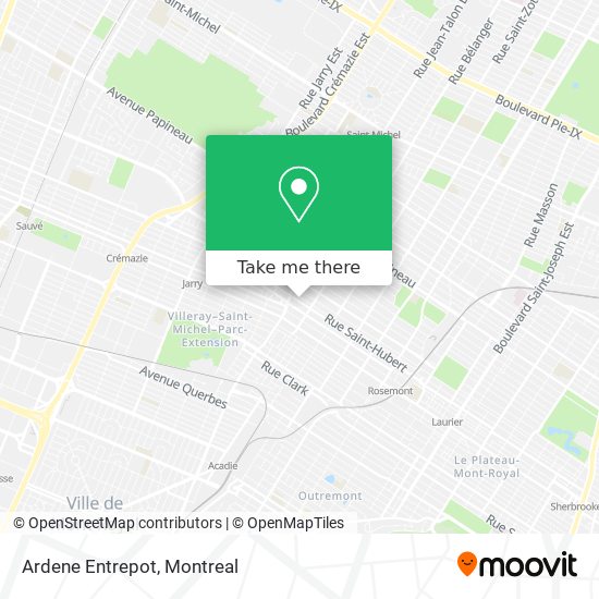 Ardene Entrepot map