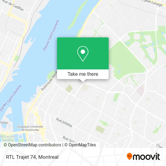RTL Trajet  74 map