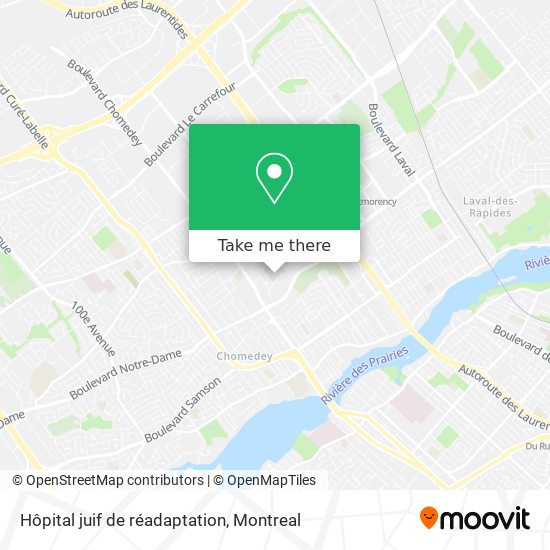 Hôpital juif de réadaptation map