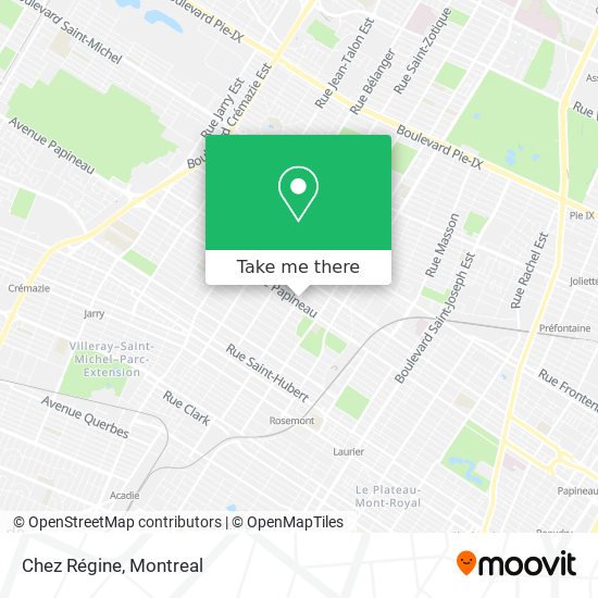Chez Régine map