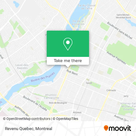Revenu Quebec map