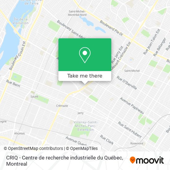 CRIQ - Centre de recherche industrielle du Québec map