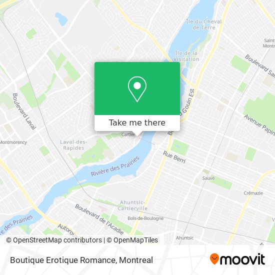 Boutique Erotique Romance map