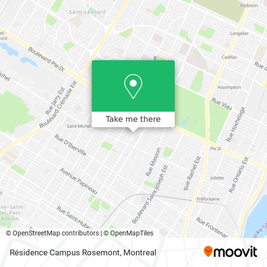 Résidence Campus Rosemont map