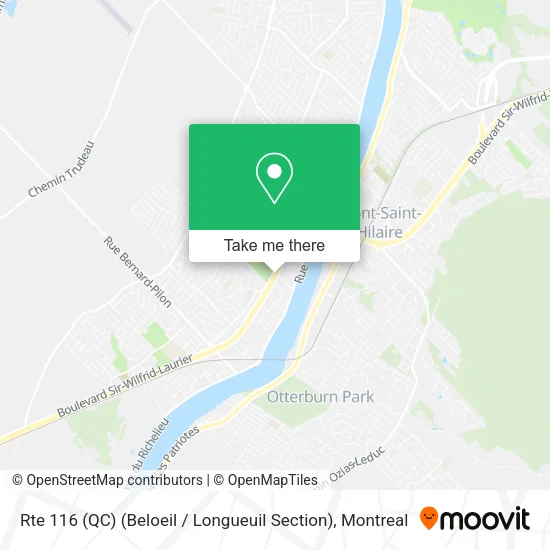 Rte 116 (QC) (Beloeil / Longueuil Section) map