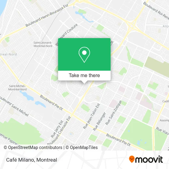 Café Milano map