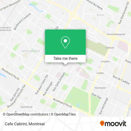 Cafe Cabrini map