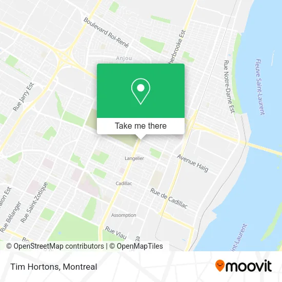Tim Hortons map