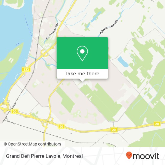 Grand Defi Pierre Lavoie map