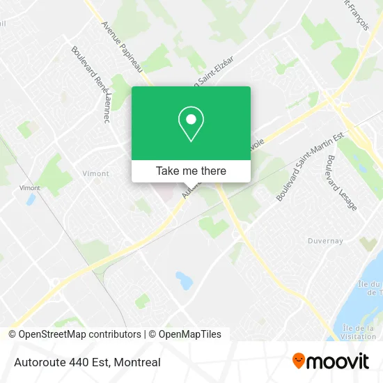 Autoroute 440 Est map