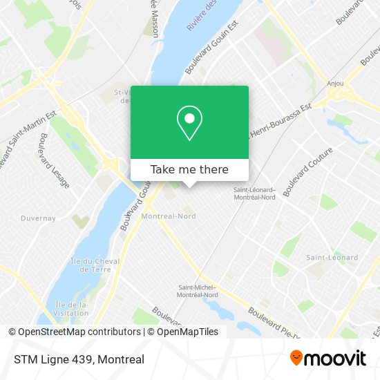 STM Ligne 439 map