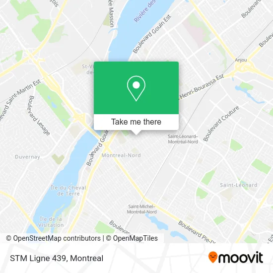 STM Ligne 439 map