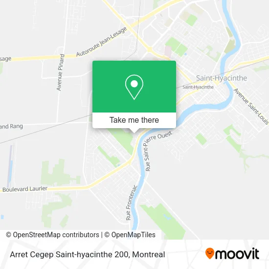 Arret Cegep Saint-hyacinthe 200 map