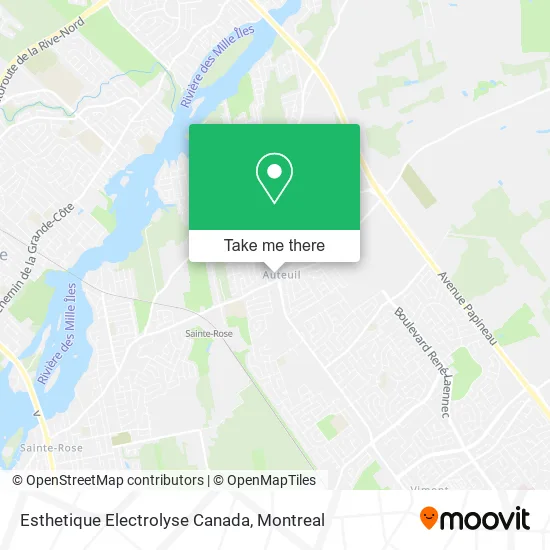 Esthetique Electrolyse Canada map