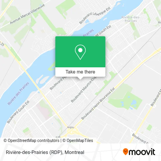 Rivière-des-Prairies (RDP) map