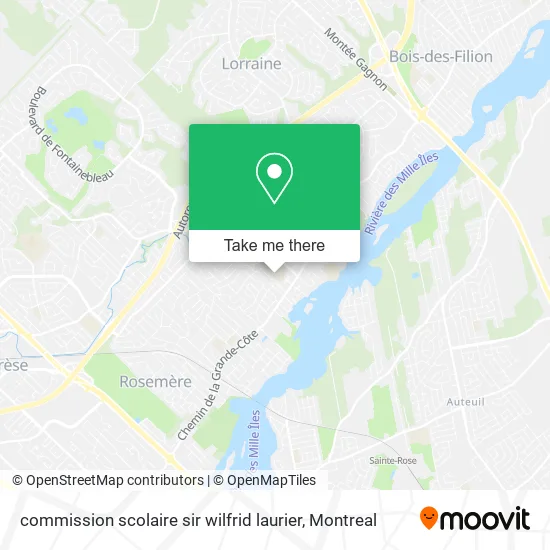 commission scolaire sir wilfrid laurier map