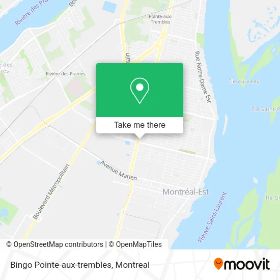 Bingo Pointe-aux-trembles map